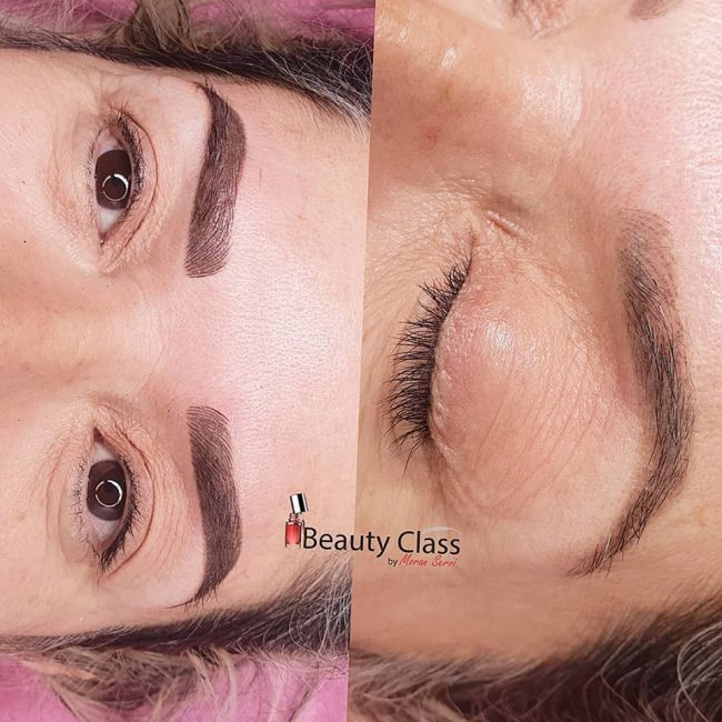 גבות לפני ואחרי ביוטי קלאס