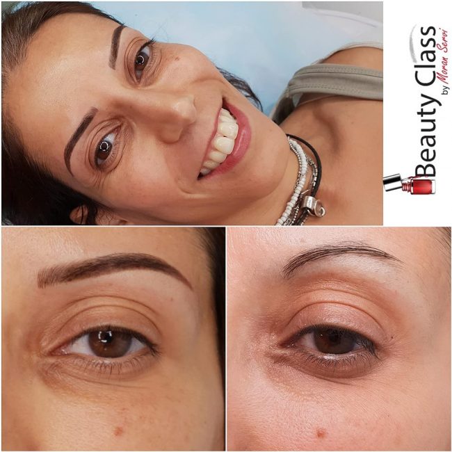 גבות לפני ואחרי ביוטי קלאס