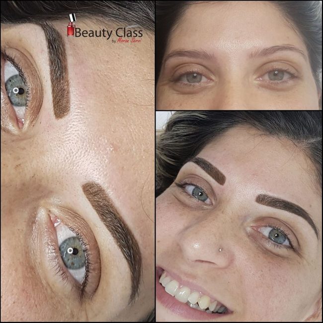 גבות לפני ואחרי ביוטי קלאס